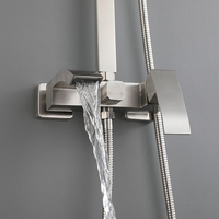 Meilleures ventes, prix d'usine, acier inoxydable, fonction eau chaude et froide, salle de bain, douche combinée avec baignoire