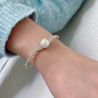 Bracelet en perles d'eau douce naturelles blanches à haute brillance, plaqué or 14 carats, réglable, bijoux pour femmes