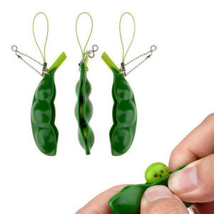 Creative Antistress Popper Toy Plastic <b>Fidget</b> Squishy Decompression Edamame <b>Keychain</b> Squeezing Peanuts Toys - Product Image 6