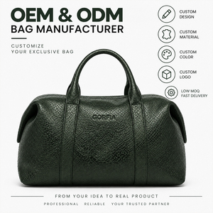 Bolsa de viaje con estampado de serpiente para hombre, bolsa de fin de semana de gran capacidad, equipaje de mano con correa para el hombro y asa superior, OEM - Product Image 1