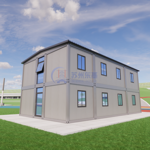 Contenitore prefabbricato grande edificio per uffici scolastici a doppio strato con gli occhiali da parete modulare case progetto di costruzione - Product Image 2
