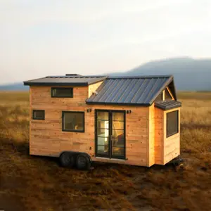 Prefab Tiny Modular Homes On Wheels Trailer With Stairs Ship To Australia