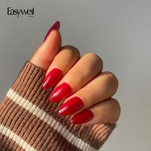 Easywell Vente Chaude Rouge Ovale Rond <span class=keywords><strong>Faux</strong></span> Ongles Boîte Acrylique Autocollants Pour Ongles Artificiels Gel Doux Presse sur Ongles De Haute Qualité - Product Image 1
