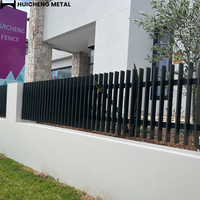 Moderne Australische stijl buiten aluminiumlegering zwart gepoedercoate privacy schuttingpanelen voor tuin en poorten