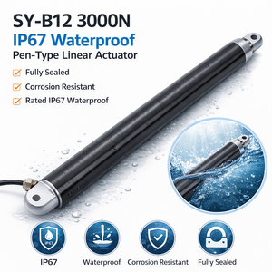 High Strength 3000N <strong>Electric</strong> <strong>Cylinder</strong> 12V 24V DC Brushed <strong>Linear</strong> Motion <strong>Actuator</strong> IP67 Waterproof 20W Industrial Home Appliance - Product Image 5