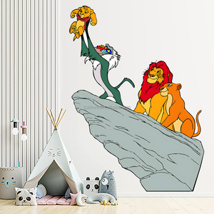 Brave Lion sangliers dessin animé Stickers muraux maternelle enfants chambre décoration papier peint <span class=keywords><strong>autocollants</strong></span> auto-adhésifs - Product Image 6