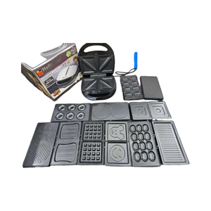 Machine à sandwich professionnelle 1000W 220V avec 12 plaques de cuisson différentes, gril multifonction pour le petit-déjeuner, pour l'Afrique - Product Image 5