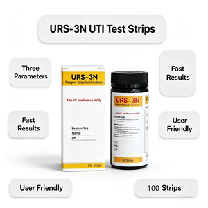 Bandelettes de test <span class=keywords><strong>urinaire</strong></span> URS-3N UTI, 3 paramètres : leucocytes, nitrites, <span class=keywords><strong>pH</strong></span>, bandelettes de test d'analyse d'urine, bandelettes de test d'infection des voies urinaires - Product Image 2