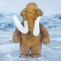 Costume de mascotte gonflable en peluche sur mesure pour adulte, motif éléphant ou mamouth, idéal pour les spectacles extérieurs et les défilés