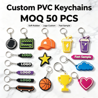 Porte-clés en PVC personnalisés avec logo imprimé, vente en gros, accessoires promotionnels, porte-clés en caoutchouc PVC souple 2D personnalisés