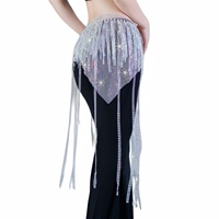 Chaîne de taille et de hanche élégante et brillante en maille à pampilles pour femmes, idéale pour la danse du ventre (ventre)