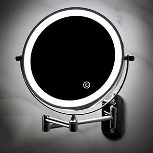 <span class=keywords><strong>Espejo</strong></span> LED <span class=keywords><strong>plegable</strong></span> de doble cara con rotación de 360 grados, tocador básico para maquillaje, para <span class=keywords><strong>pared</strong></span> - Product Image 2