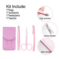 Kit d'Outils 3 en 1 de Coiffure pour Pose de Perruque avec Ciseaux, Rasoirs, Pince à Épiler, Lace Frontal Pré-Épilé et Logo Personnalisé