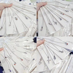 महिलाओं के लिए थोक स्टेनलेस स्टील ज्यामितीय हार फैशनेबल टाइटेनियम स्टील चेन कारखाने सस्ते गहने - Product Image 5