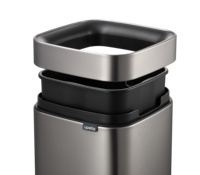 Nouvelle poubelle en acier inoxydable de 12 L à ouverture supérieure, poubelle ménagère pour la cuisine et la salle de bain, seau de rangement