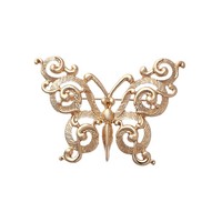 Broche papillon ajourée vintage de style palais, haut de gamme et de luxe, accessoire pour manteau, épingle de corsage