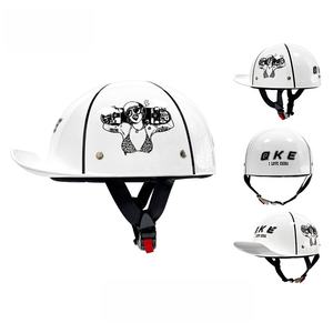 Casque vintage demi-casque style casquette de baseball, casque <span class=keywords><strong>gourde</strong></span> <span class=keywords><strong>pour</strong></span> <span class=keywords><strong>moto</strong></span>, scooter ABS, casque d'été <span class=keywords><strong>pour</strong></span> scooter électrique, équipement de motard - Product Image 4