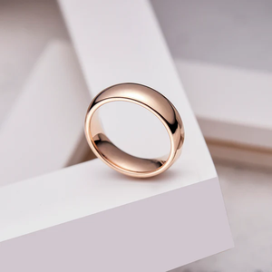 Ouyuan Jewelry Bague or rose tungstène polie pour les couples <span class=keywords><strong>Alliance</strong></span> de fiançailles et de <span class=keywords><strong>mariage</strong></span> - Product Image 4