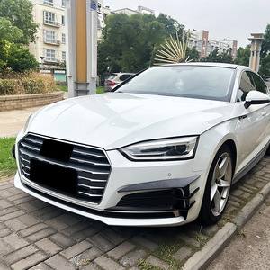 Audi A5 S5 F5 Sline 2017-2020 Front Grille Deflector Piano Black Carbon Fiber Texture ABS Adhesive Fitment - Product Image 1