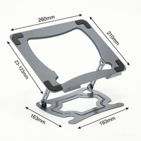 Support d'ordinateur portable ultra-portable inclinable à 180 degrés, réglable de 23 à 123 mm, avec design de refroidissement, charnière pliable, directement de l'usine