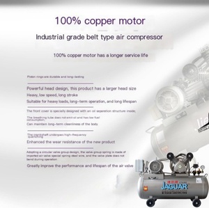 Compresor de Aire de Pistón Lubricado de Grado Industrial de 1.5Kw, Portátil, de Alta Tensión 380V, Antidesgaste, de Alta Capacidad, con Enfriamiento por Aire para Reparación de Neumáticos - Product Image 3