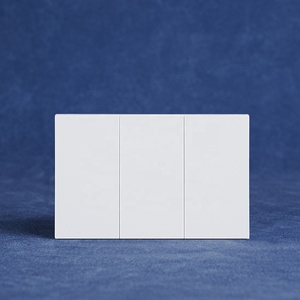 <span class=keywords><strong>3</strong></span>-fach Drucktastenschalter 1-Weg Einfacher Sensorschalter Amerikanischer Standard Kunststoff Vollplatte 10A Weiß Schwarz Grau Gold - Product Image 1