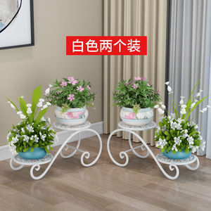 Support de pot de vase de fleur à 3 niveaux, design noir en métal fer plante étagère support présentoir pour mariage intérieur balcon décor de maison - Product Image 5