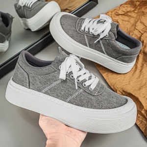 Zapatos Casuales de Suela Gruesa de Moda Primavera 2026, Zapatos Deslizantes de Suela Gruesa de Tendencia, Parte Superior de Tela con Forro de Malla para Hombre - Product Image 5