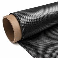 Tissu en fibre de carbone industrielle, tissage sergé, haute résistance, OEM ODM, taille personnalisée, renforcement de pales éoliennes marines, tissu en fibre de carbone