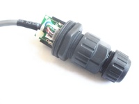 Connecteur RJ45 étanche mâle-femelle à montage frontal IP67 avec câble Ethernet