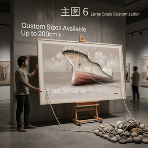 Peinture en relief 3D sur toile de sable, peinte à la main, texture texturée, grande décoration murale stéréoscopique pour hôtel de luxe, œuvre d'art 3D - Product Image 5