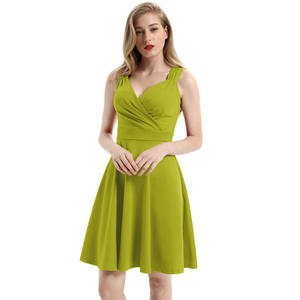 Grace Karin-vestido acampanado de Color liso sin mangas para mujer, vestido acampanado Vintage para fiesta de verano - Product Image 5