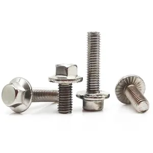 M5 M6 M8 M10 M12 M14 M16 M20 High Quality 304 Stainless Steel GB5787 With Serrated Washer Hex Hexagon Flange Cap Head Screw Bolt
