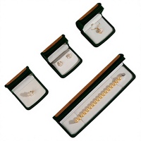 Boîte à bijoux en velours premium incurvée bicolore pour bagues, boucles d'oreilles, pendentifs, organisateur de bijoux, emballage cadeau