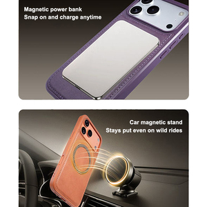 เคสโทรศัพท์หนัง PU แม่เหล็กแบบกำหนดเองจากโรงงาน สำหรับ iPhone 14 15 16 17 ซีรีส์ และ Samsung S22 S23 S24 S25 - Product Image 3