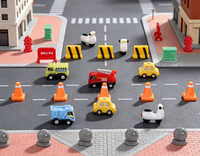 Figuras de Tráfico de Resina Realistas: Caja de Contador de Tráfico, Taxi, Cono de Tráfico, Lomo de Carretera, Camión de Basura, Camión de Bomberos, Camión Mezclador, Juguete Educativo de Seguridad