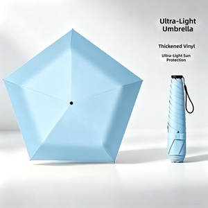Ombrello Pieghevole Portatile in Fibra Ultra Leggera Anti-UV per Donne, Protezione da <span class=keywords><strong>Pioggia</strong></span> e Sole, Direttamente dalla Fabbrica - Product Image 5
