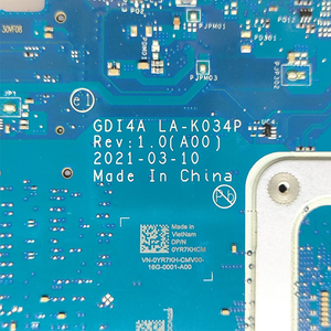 Scheda Madre per Dell Vostro 3400 3500, Scheda Principale Inspiron 3501 0YR7KH YR7KH LA-K034P I3-1125G4, Scheda Madre per Laptop - Product Image 6