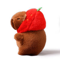 Porte-clés en peluche Capybara Kawaii, mini animal en peluche, pendentif pour sac à dos, jouet de machine à grue, super doux et moelleux, personnalisable