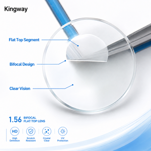 Lentes <span class=keywords><strong>Bifocales</strong></span> Planas 1.56, Blancas, Verdes, Transparentes, Azules, Grises, con Recubrimiento de Resina HMC EMI, Protección UV420, Diámetro de 70 mm - Product Image 1