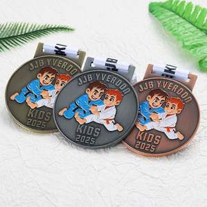 Custom Medal Enamel Antique Jiu Jitsu Judo Medals Sports Metal Zinc Alloy 3D Cartoon <b>Kids</b> Children School Medals Custom Logo - Product Image 1
