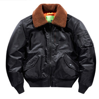 Blouson aviateur en nylon pour homme, style hiver avec col en fourrure, imperméable et réversible, OEM
