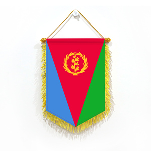 Drapeau érythréen, bannière triangulaire verte, jaune et rouge, adaptée au festival culturel de la mer Rouge au bord de <span class=keywords><strong>l</strong></span>'<span class=keywords><strong>Union</strong></span> <span class=keywords><strong>soviétique</strong></span> - Product Image 2