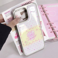 Coque de téléphone en résine époxy pour iPhone 16, 16 Pro, 16 Pro Max, 15, 15 Pro Max, 14 Pro Max, 14 Pro, 14, 13, 13 Pro, 12, 11 avec bords argentés galvanisés