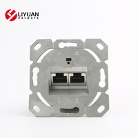 LIYUAN Ly-FP117 Multicolore CAT6A Type Allemand STP 2 ports RJ45 Connecteur de câble réseau RJ11 Compatible Telecom Parts