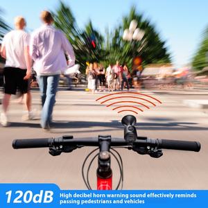 แตรอิเล็กทรอนิคส์เอ้าท์เสียงดังเตือนจักรยานไฟฟ้า IPX4 120dB กันน้ำกริ่งแหวนไฟฟ้า ABS + PC - Product Image 2