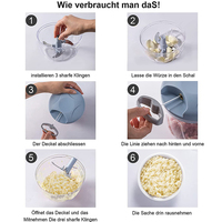 2026 Unieke Gadgets 500ml PP Plastic Aardappelen Uien Knoflook Vlees Groente Handmatige Handmatige Snijder voor de Keuken