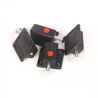 Loquet à ressort papillon en plastique pour porte de meuble, petit loquet en plastique pour tiroir de meuble avec bouton à ressort