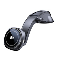 Support de chargeur magnétique pour voiture 25W Qi2.2, support de téléphone flexible RGB pour tableau de bord avec ventouse pour pare-brise