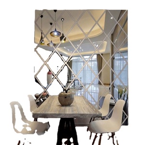 Diamond Modern <b>Mirror</b> Wall Stickers Home Decor 3D DIY Eco-Friendly Self-adhesive Acrylic Decal Art Customized Color - Product Image 3
